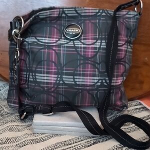 Coach Black and Purple Crossbody Bag